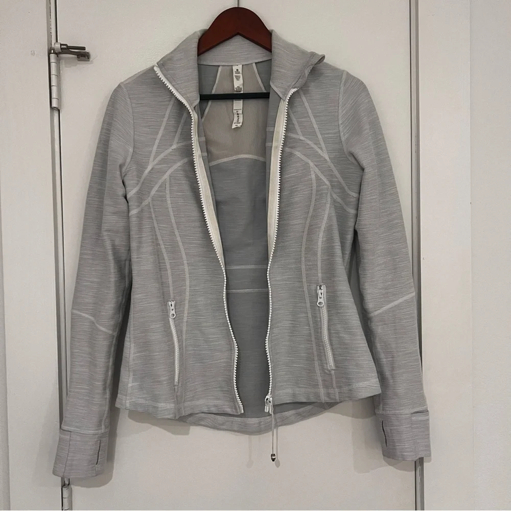 Lululemon Define Full Zip Jacket Heathered Grey - Picture 5 of 9